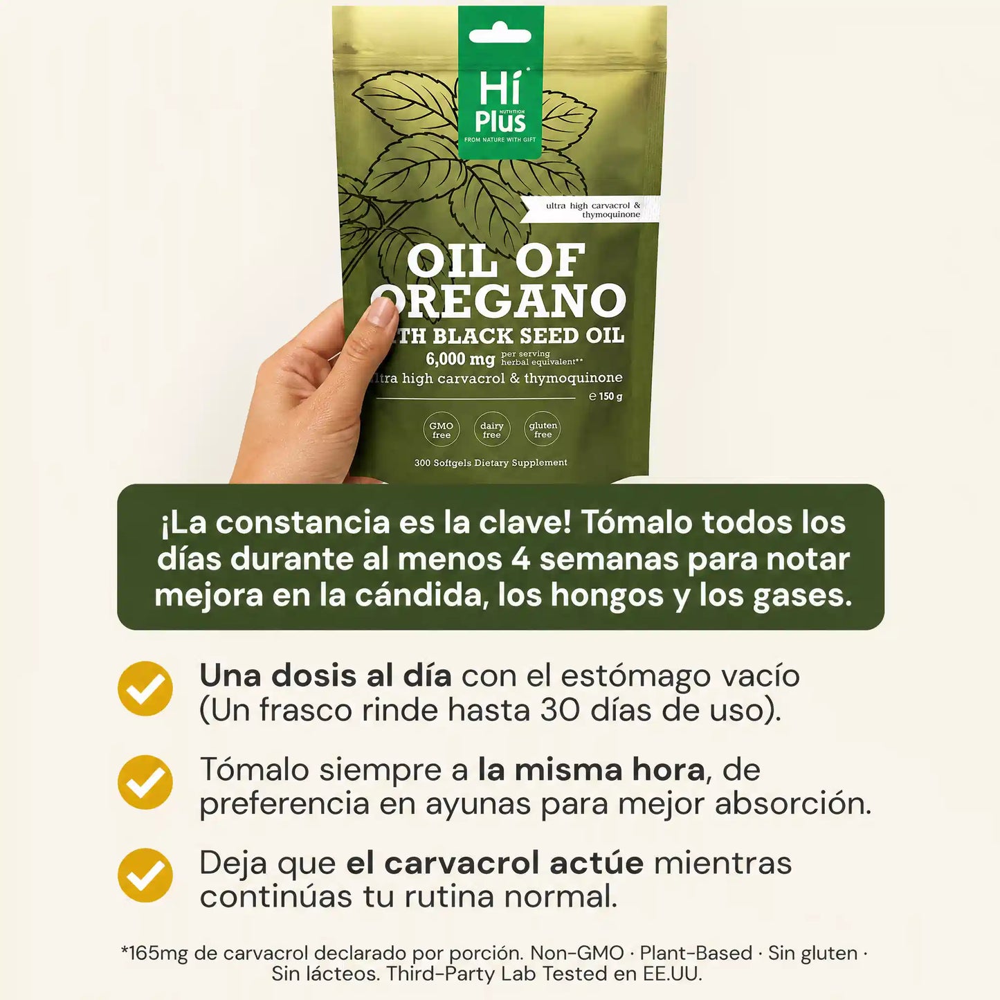 HiPlus Nutrition Oregano Oil with Black Seed Oil Softgels | Immune Support,Antioxidant Boost | with Black Seed Oil & High Carvacrol | Non-GMO, Plant-Based | 300 Count