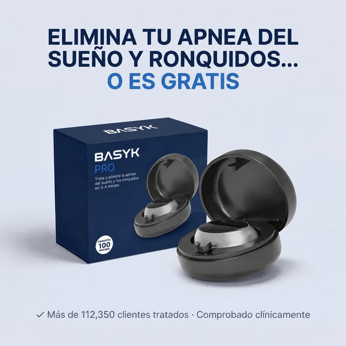 BASYK Pro — Elimina ronquidos y apnea del sueño
