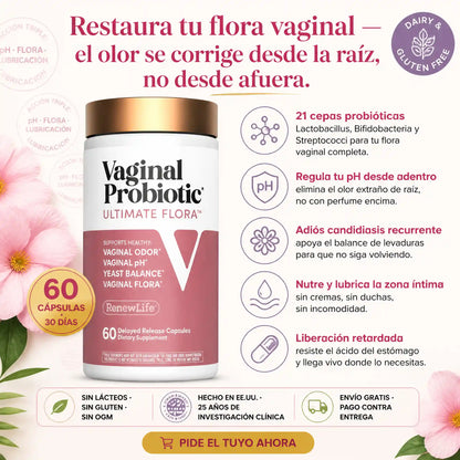 RenewLife Ultimate Flora™ — Regula tu pH, el olor se va solo