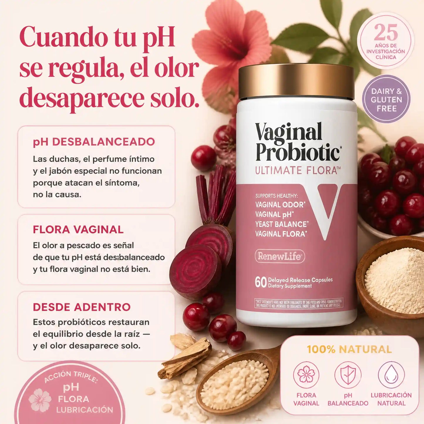 RenewLife Ultimate Flora™ — Regula tu pH, el olor se va solo