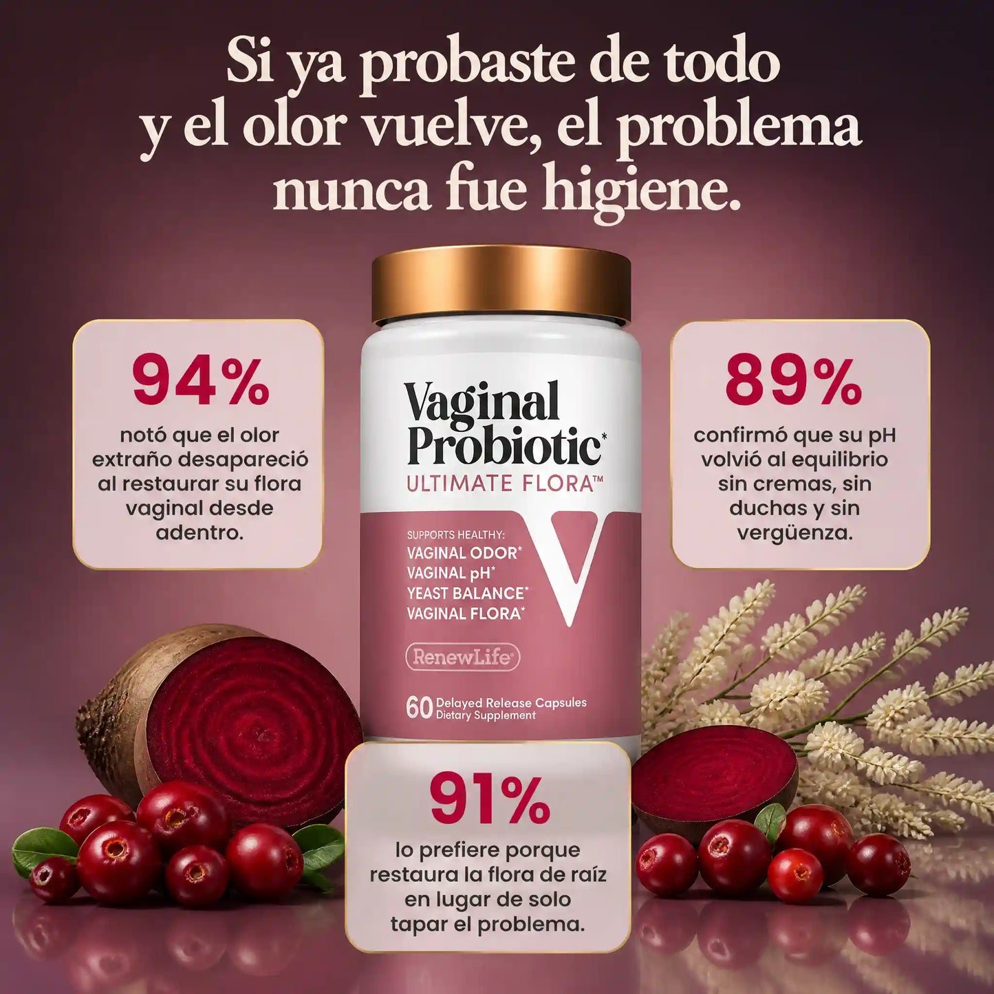 RenewLife Ultimate Flora™ — Regula tu pH, el olor se va solo