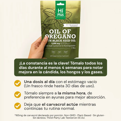 HiPlus Nutrition Oregano Oil with Black Seed Oil Softgels | Immune Support,Antioxidant Boost | with Black Seed Oil & High Carvacrol | Non-GMO, Plant-Based | 300 Count